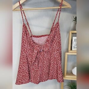 SHEIN Red Floral Camisole Top